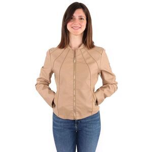 Yes Zee PU Leather Jacket Model YE14606 Women Beige Jackets & Coats